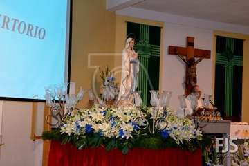 Procesión de Santa Agueda y la Virgen de Lourdes en Telde (Foto Francisco Javier Santana)